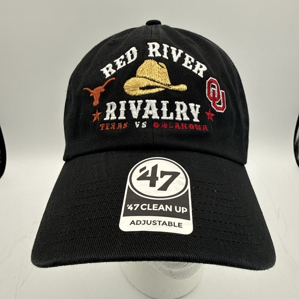 '47  Texas Longhorns vs. Oklahoma Sooners Red River Rivalry‎ Black Hat Cap